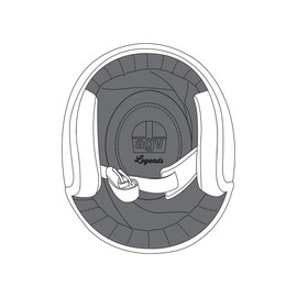 AGV CROWN PAD X70 (L) - STANDARD BLACK