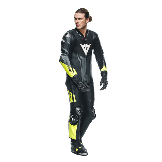 misano-3-perf-d-air-1pc-leather-suit-black-anthracite-fluo-yellow image number 4