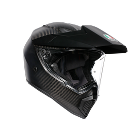 AX9 MONO MATT CARBON - MOTORBIKE FULL FACE HELMET E2206