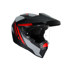 AX9 REFRACTIVE ADV MATT CARBON/RED - MOTORBIKE FULL FACE HELMET E2205