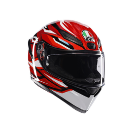 K1 S LION BLACK/RED/WHITE - MOTORBIKE FULL FACE HELMET E2206