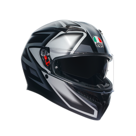 K3 COMPOUND MATT BLACK/GREY - MOTORBIKE FULL FACE HELMET E2206