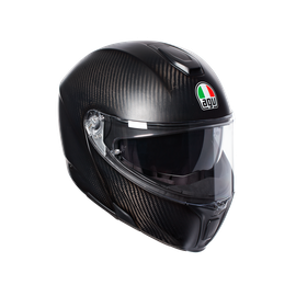 SPORTMODULAR MATT CARBON - MOTORBIKE FLIP UP HELMET E2205
